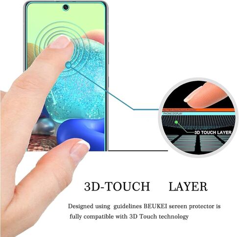 【 3+3 عبوات】Coolpow مصمم لهاتف Samsung Galaxy A71 5G واقي شاشة Samsung A71 5G واقي شاشة من الزجاج المقوى، أداة سهلة التثبيت 9H، فائقة الدقة، مقاومة للخدش، خالية من الفقاعات، صديقة للحافظة in Kuwait