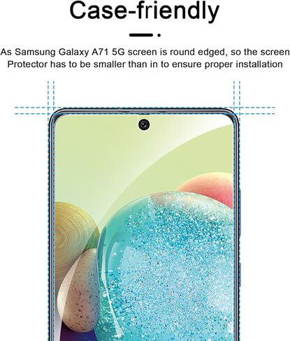【 3+3 عبوات】Coolpow مصمم لهاتف Samsung Galaxy A71 5G واقي شاشة Samsung A71 5G واقي شاشة من الزجاج المقوى، أداة سهلة التثبيت 9H، فائقة الدقة، مقاومة للخدش، خالية من الفقاعات، صديقة للحافظة in Kuwait