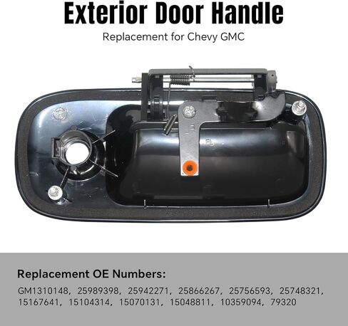 Rear Right Exterior Door Handle Driver Side with Key Hole, Compatible with 1996-2009 Chevy Express, GMC Savana 1500 2500 3500 4500 Van,GM1513106,25942270,25866275,10359096 in Saudi Arabia