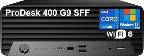 كمبيوتر مكتبي HP ProDesk 400 G9 SFF للأعمال، الجيل الثالث عشر Intel 14-Core i5-13500 (Beat i7-12700)، ذاكرة الوصول العشوائي DDR4 سعة 32 جيجابايت، 1 تيرابايت PCIe SSD، DVDRW، WiFi 6، RJ-45، HDMI، منفذ DP، W11P، صغير عامل الشكل، WE/PGPY in Saudi Arabia