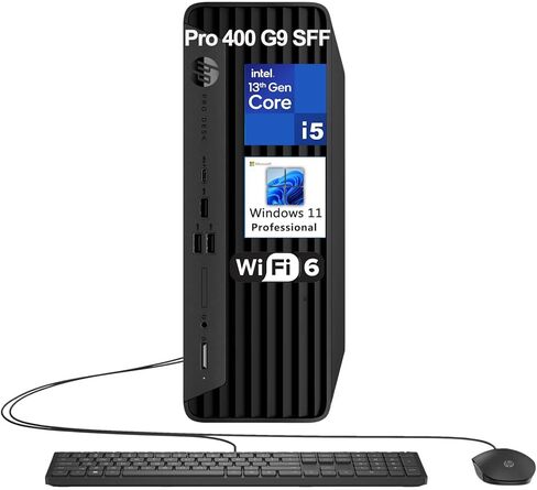 كمبيوتر مكتبي HP ProDesk 400 G9 SFF للأعمال، الجيل الثالث عشر Intel 14-Core i5-13500 (Beat i7-12700)، ذاكرة الوصول العشوائي DDR4 سعة 32 جيجابايت، 1 تيرابايت PCIe SSD، DVDRW، WiFi 6، RJ-45، HDMI، منفذ DP، W11P، صغير عامل الشكل، WE/PGPY in Saudi Arabia