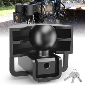 Trailer Lock Fits 2 5/16-Inch Couplers, NenNicht 2024 Upgrade Anti Theft Heavy-Duty Steel Trailer Coupler Locks with Secures Safety Chains, Camper Accessories for Travel Trailers Boats Trucks Rvs