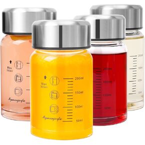 Glass Juice Bottles 4 Pack 12 oz - Wide Mouth Glass Water Bottles with Lids - for Juicing, Smoothies, Milk, Protein, BPA Free, Reusable, Stainless Steel Lids, Leak Proof, Shaker bottle