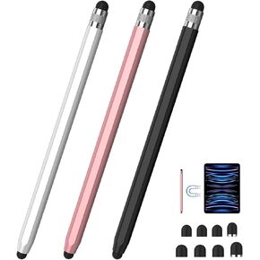 Stylus Pens for Touch Screens, 2-in-1 Magnetic Stylus Pen High Precision & Sensitivity Capacitive Stylus for iPad iPhone Samsung Galaxy Kindle Tablets All Universal Touchscreen Device-(3Pack)