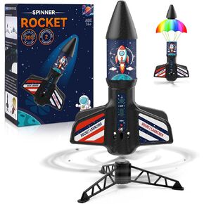 قاذفة صواريخ للأطفال من سن 8 إلى 12 عامًا - لعبة صاروخية هوائية ذاتية الإطلاق بطول 200 قدم، مجموعات صواريخ نموذجية مع مجموعة إطلاق، ألعاب صاروخية كهربائية خارجية مع مظلة تهبط بأمان، هدايا عيد ميلاد للأولاد in Kuwait