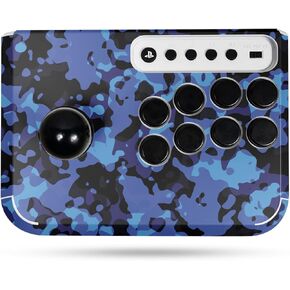 Gaming Skin Compatible with Hori Fighting Stick Mini (PS5, PS4, PC) - Blue Modern Camo - Premium 3M Vinyl Protective Wrap Decal Cover - Easy to Apply | Crafted in The USA by MightySkins