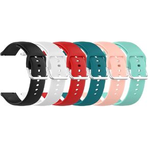 Bands Compatible with Letsfit EW1/ Letsfit IW1 SmartWatch Wristband, Solid Color Replacement Bracelet Sport Strap for Amazfit Bip 5 Smart Watch Band (Not for IW1 Lite/ID205L/ID205S) (Small)