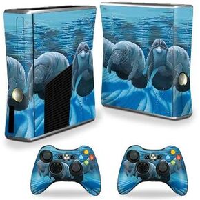 MightySkins Skin Compatible with Xbox 360 S Console - Who Invited Him | Protective, Durable, and Unique Vinyl Decal wrap Cover | Easy to Apply, Remove, and Change Styles | Made in The USA