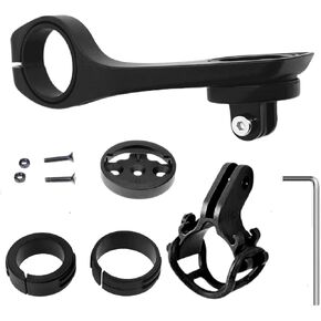 Bike Mounting Bracket Compatible with Garmin/Mage ne/Black Bird/IGP Sport GPS Computer with Bike Light Holder/Go Pro Camera Interface Mount