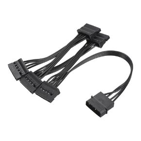 MECCANIXITY 4 Pin Male IDE to 5X Serial ATA Female Power Splitter Converter Adapter Cable Hard Drive HDD SSD Extension Cable