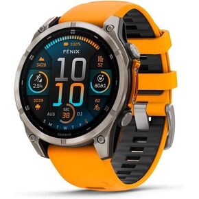 Garmin fēnix® 8 – 47mm, AMOLED, Premium Multisport GPS Smartwatch, Long-Lasting Battery Life, Dive-Rated, Built-in LED Flashlight, Slate Gray with Black Band