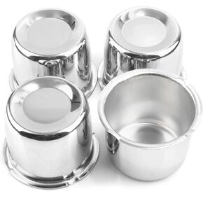 4Pcs 3.13 inch Wheel Center Caps Fit 3.13" Center Bore Truck Trailer RV SUV Wheels Rims, Carbon Steel Chrome Silver Push Through Hub Covers