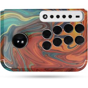 Gaming Skin Compatible with Hori Fighting Stick Mini (PS5, PS4, PC) - Lava Water - Premium 3M Vinyl Protective Wrap Decal Cover - Easy to Apply | Crafted in The USA by MightySkins