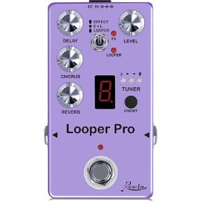 Rowin ROTO ENGINE Rotary Speaker Simulator Effect Pedal Mini Digital Guitar Effects Pedal Phaser/Vibe/Chorus 3 models with Storage of Timbre Sound Pedal True Bypass Full Metal Shell LEF-3801
