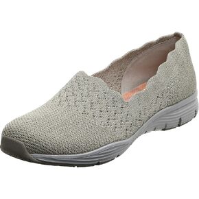 Skechers Women's Seager - Stat - Scalloped Collar, Engineered Skech-Knit Slip-on - Classic Fit
