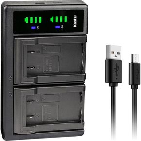 Kastar 2-Pack EN-EL1 Battery and LTD2 USB Charger Replacement for Nikon Cooipix 4300, Coolpix 4500, Coolpix 4800, Coolpix 5000, Cooipix 5400, Coolpix 5700, Cooipix 8700, Coolpix 775 Digital Camera