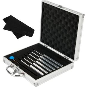 QIYUN Tuning Fork, Solfeggio Tuning Forks Set of 8 for Sound DNA Healing, Relax Mind Body, Aluminum Alloy (194.18 Hz, 210.42 Hz,126.22 Hz,136.1 Hz,141.27 Hz, 221.23 Hz, 172.06 Hz, 272.2 Hz)