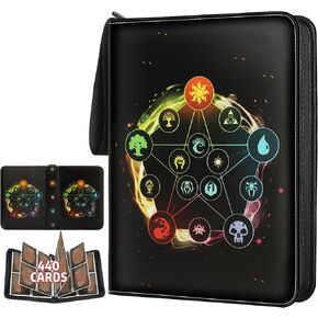 حافظة بطاقات التداول TCGUARD لبطاقات MTG/YGO/PTCG/الألعاب، تحمل 900 بطاقة، ألبوم بطاقات جامعي ممتاز للبطاقات القياسية، ألعاب هدايا للأطفال (9 جيوب، أرجواني)