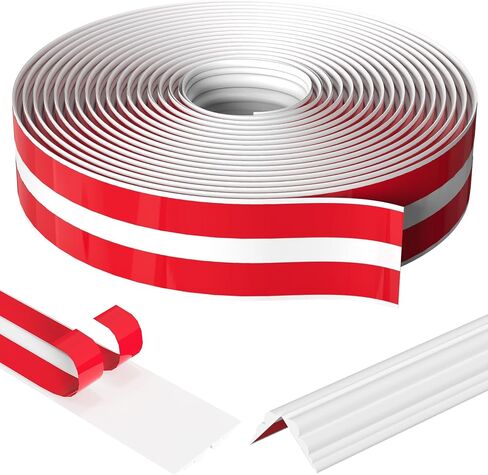 Wall Corner Protector, Flexible Inside Outside Peel and Stick Wall Trim Molding, Self Adhesive Edge Guards Kit for Corner, Edge, Floor, Door, Ceiling, Countertop, 1.6in x 20ft in Saudi Arabia