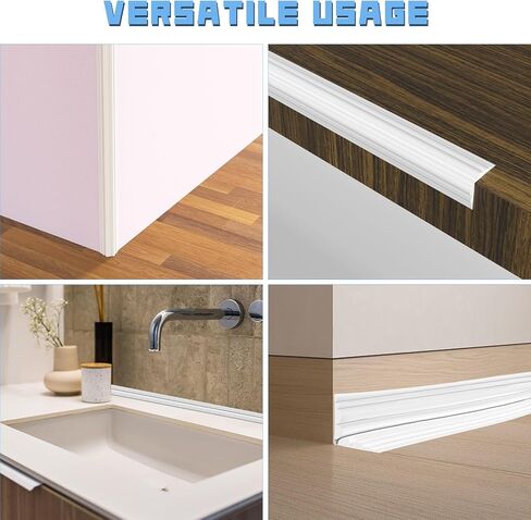 Wall Corner Protector, Flexible Inside Outside Peel and Stick Wall Trim Molding, Self Adhesive Edge Guards Kit for Corner, Edge, Floor, Door, Ceiling, Countertop, 1.6in x 20ft in Saudi Arabia