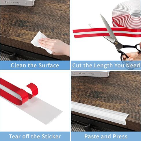 Wall Corner Protector, Flexible Inside Outside Peel and Stick Wall Trim Molding, Self Adhesive Edge Guards Kit for Corner, Edge, Floor, Door, Ceiling, Countertop, 1.6in x 20ft in Saudi Arabia