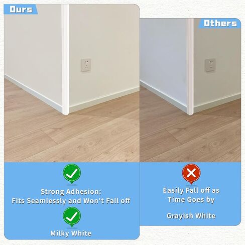 Wall Corner Protector, Flexible Inside Outside Peel and Stick Wall Trim Molding, Self Adhesive Edge Guards Kit for Corner, Edge, Floor, Door, Ceiling, Countertop, 1.6in x 20ft in Saudi Arabia