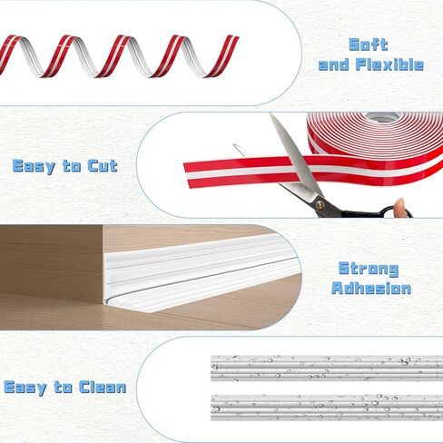 Wall Corner Protector, Flexible Inside Outside Peel and Stick Wall Trim Molding, Self Adhesive Edge Guards Kit for Corner, Edge, Floor, Door, Ceiling, Countertop, 1.6in x 20ft in Saudi Arabia