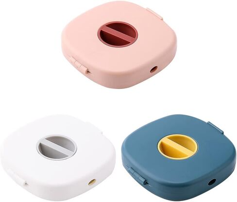AKOAK 3 Pieces Square Rotatable Earphone Cable Packing Box-Cable Winder, Retractable Cable Holder Packaging Headset/USB Phone/Mouse/Headset Wire/Charger Wire in Saudi Arabia