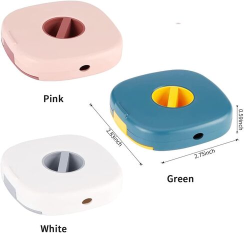 AKOAK 3 Pieces Square Rotatable Earphone Cable Packing Box-Cable Winder, Retractable Cable Holder Packaging Headset/USB Phone/Mouse/Headset Wire/Charger Wire in Saudi Arabia