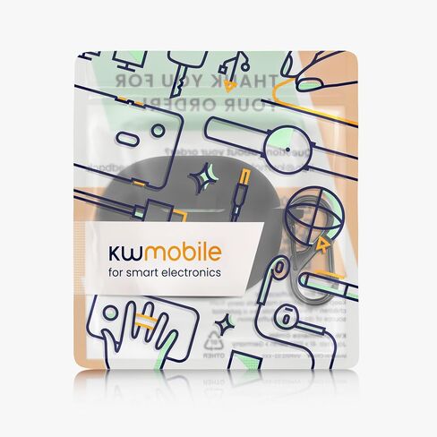 غطاء سيليكون kwmobile متوافق مع SoundPeats Engine 4 - غطاء حافظة لاصق على الجلد مع مشبك - أسود in Saudi Arabia