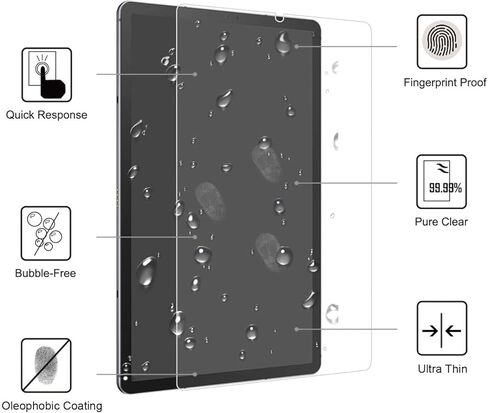 واقي شاشة زجاجي من جيلينت لهاتف سامسونج جالاكسي تاب S6 لايت 10.4 بوصة 2024/2022/2020 - زجاج مقسى صلابة 9H مقاوم للخدش وواقي شاشة زجاجي مقوى خالٍ من الفقاعات لجهاز جالاكسي تاب S6 لايت in Kuwait
