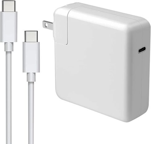 محول طاقة شاحن أبيض 65 وات 96 وات TPYE-C لأجهزة iPhone Apple MacBook AIR Pro والكمبيوتر المحمول Google Pixelbook وThinkPad وDell XPS وiPad Pro وGalaxy S22/S20 وiPhone 15/14/Proand المزيد (65W-C) (SF-20325) in Kuwait