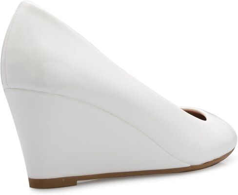 Olivia K Women's Adorable Low Wedge Heel Shoe - Easy Low Pumps - Basic Slip On, Comfort in Kuwait