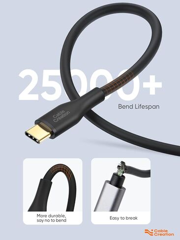 CableCreation USB C Cable, USB A to USB C Cable 3.3ft Soft Silicone USB C Cord, USB 2.0 Type C Charger Cable 3A Fast Charging Compatible for Car Carplay, Galaxy, Steam Deck, MacBook Pro/Air, Blue in Kuwait