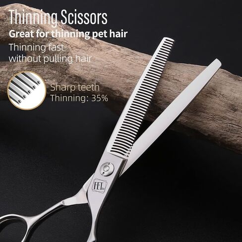 Fenice Totem Dog Grooming Scissors: 7.5 inch Pet Curved Shears Made Of Japanese VG10 Advanced Stainless Steel Professional Grooming Scissors for Dogs Cats and Other Pets in Saudi Arabia