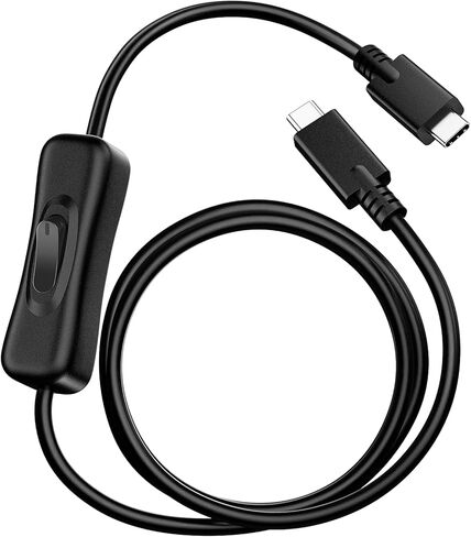 كابل RIITOP USB من النوع C للتشغيل والإيقاف [3.3 قدم]، كابل USB 3.1 C إلى C مع محول يدعم الفيديو/البيانات وشحن سريع 20 فولت/3 أمبير PD [10 جيجابت في الثانية] in Kuwait