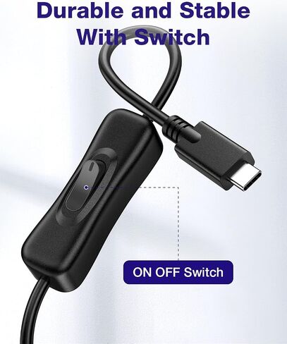 كابل RIITOP USB من النوع C للتشغيل والإيقاف [3.3 قدم]، كابل USB 3.1 C إلى C مع محول يدعم الفيديو/البيانات وشحن سريع 20 فولت/3 أمبير PD [10 جيجابت في الثانية] in Kuwait