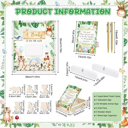 125 قطعة من كتاب ضيف استحمام الطفل البديل على شكل فراشة لإطار صورة استحمام الطفل مع 120 علامة فراشة خشبية لتزيين حمام الطفل تذكار الحمل لحفلة عيد ميلاد الأمهات قريبًا in Kuwait