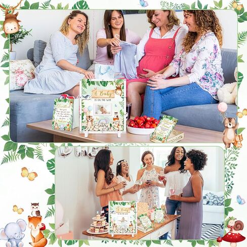 125 قطعة من كتاب ضيف استحمام الطفل البديل على شكل فراشة لإطار صورة استحمام الطفل مع 120 علامة فراشة خشبية لتزيين حمام الطفل تذكار الحمل لحفلة عيد ميلاد الأمهات قريبًا in Kuwait