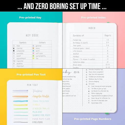 Scribbles That Matter A5 Dotted Journal Notebook + Free Pen! Your Bullet Dotted Journal Vegan Hard Cover 160gsm Dotted Notebook Bleedproof thick paper with 150 Pages for Work (5.75 x 8.5), Charcoal in Saudi Arabia