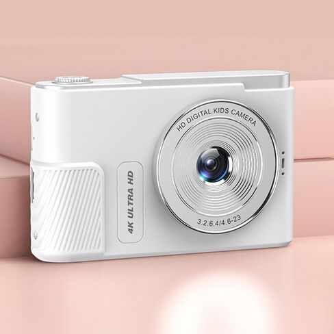Digital Camera 48MP 4K Vlogging Camera with 2.4 Inch Screen 16X Digital Zoom Compact Camera for Teens Beginner Adult (White) in Saudi Arabia