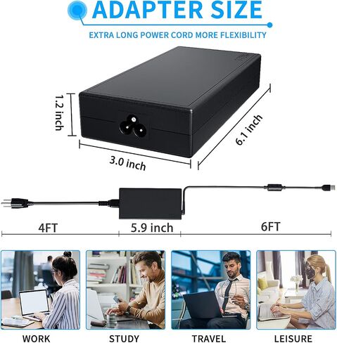 VHBW Replacement for Lenovo 170W Charger Power Adapter Compatible with Lenovo ThinkPad P50 P51 P52 P53 P70 P71 P73 W540 W541 T460p T540p Legion 5 5P S7 Y530 Y540 Y720, ADL170SCC3A ADL170NLC2A in Saudi Arabia