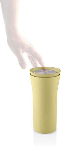 Eva Solo | City To Go Cup recycled 12oz | Practical, double-walled thermo cup for easy and simple one-hand operation – click-lid allows drinking from all sides | Black in Saudi Arabia