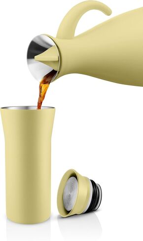 Eva Solo | City To Go Cup recycled 12oz | Practical, double-walled thermo cup for easy and simple one-hand operation – click-lid allows drinking from all sides | Black in Saudi Arabia