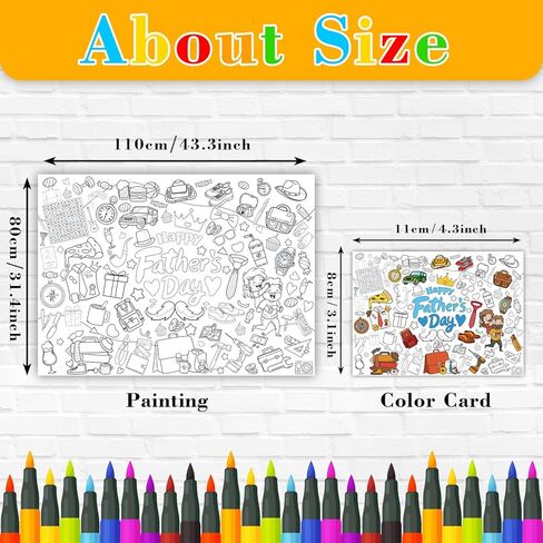 43.3 x 31.5 Inch Graduation Coloring Paper Tablecloth Poster for Kids - Disposable Giant Color-in Banner for Children's Activity - Educational Decoration for Classroom, Playroom, Kindergarten Favors in Kuwait