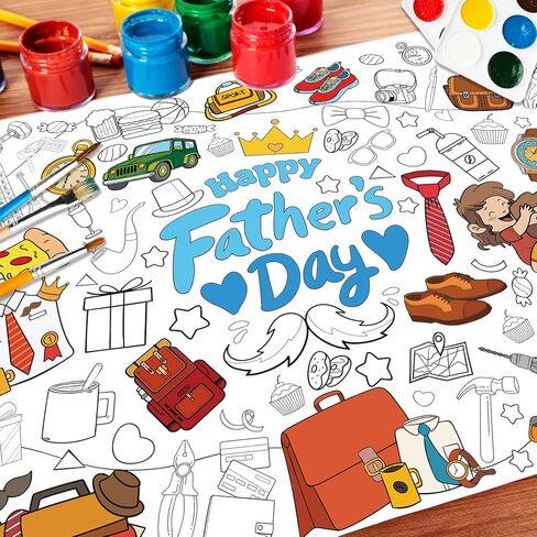 43.3 x 31.5 Inch Graduation Coloring Paper Tablecloth Poster for Kids - Disposable Giant Color-in Banner for Children's Activity - Educational Decoration for Classroom, Playroom, Kindergarten Favors in Kuwait