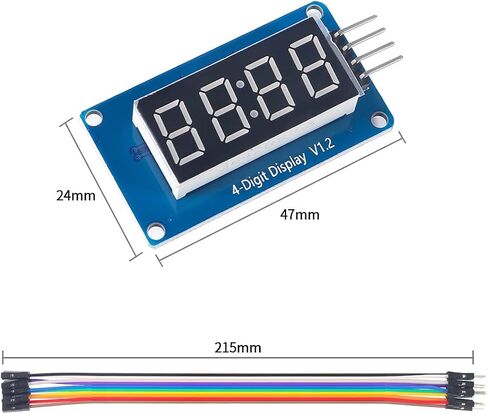 5 قطعة TM1637 0.56 بوصة 4 بت وحدة عرض LED رقمية مع عرض الساعة 0.36 بوصة الأنود المشترك الأحمر أنبوب رقمي مع كابل لـ Arduino Raspberry Pi DIY Kits in Saudi Arabia