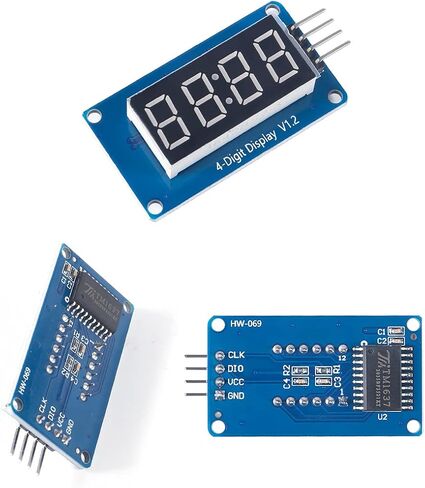 5 قطعة TM1637 0.56 بوصة 4 بت وحدة عرض LED رقمية مع عرض الساعة 0.36 بوصة الأنود المشترك الأحمر أنبوب رقمي مع كابل لـ Arduino Raspberry Pi DIY Kits in Saudi Arabia