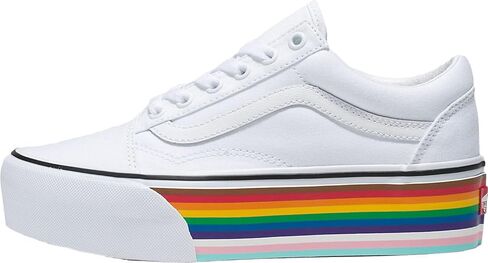 Vans - حذاء Old Skool Stackform للجنسين، لون قوس قزح، المقاس: 7 D(M) US للرجال / 8.5 B(M) US للسيدات in Kuwait