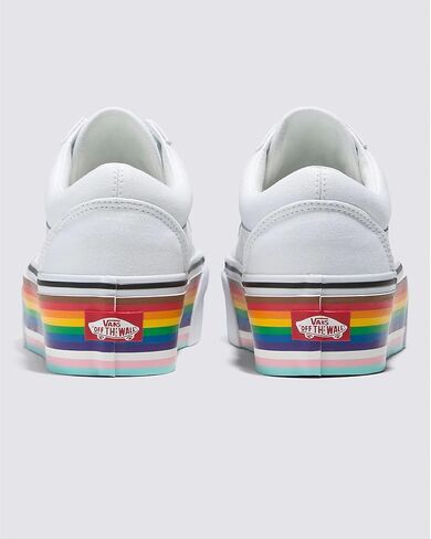 Vans - حذاء Old Skool Stackform للجنسين، لون قوس قزح، المقاس: 7 D(M) US للرجال / 8.5 B(M) US للسيدات in Kuwait
